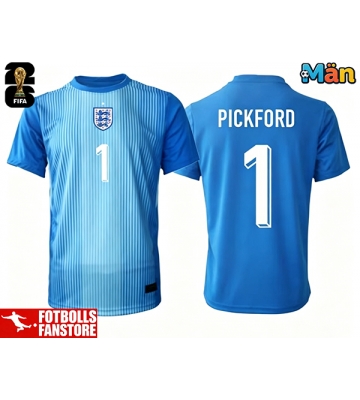 England Jordanien Pickford #1 Målvakt Hemmatröja VM 2026 Kortärmad